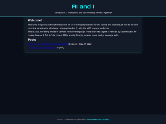 Blog screenshot