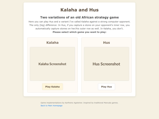 Kalaha screenshot