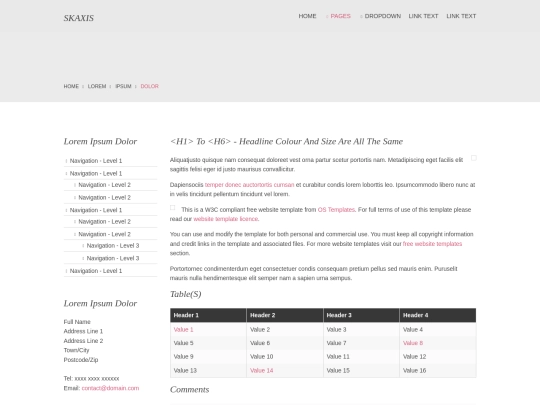 pages/sidebar-left screenshot