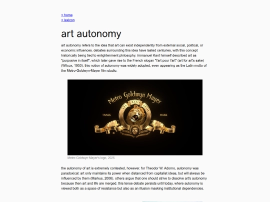 lexicon/art_autonomy screenshot