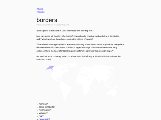 lexicon/borders screenshot