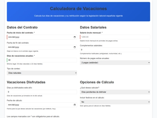 calculadora-vacaciones screenshot