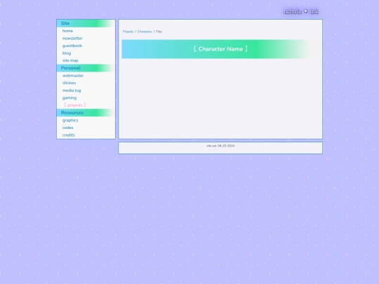 Personal/Projects/2character-template screenshot