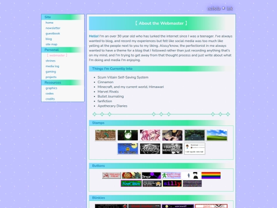 Personal/webmaster screenshot