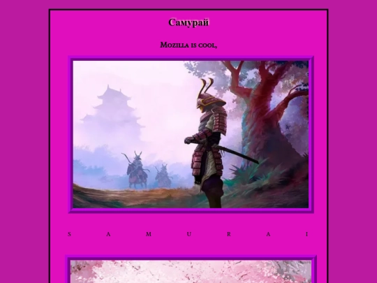 samurai/second project/www/site screenshot