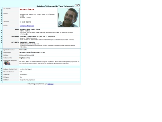 Ozgecmis screenshot