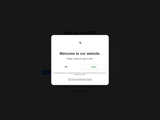 signup screenshot