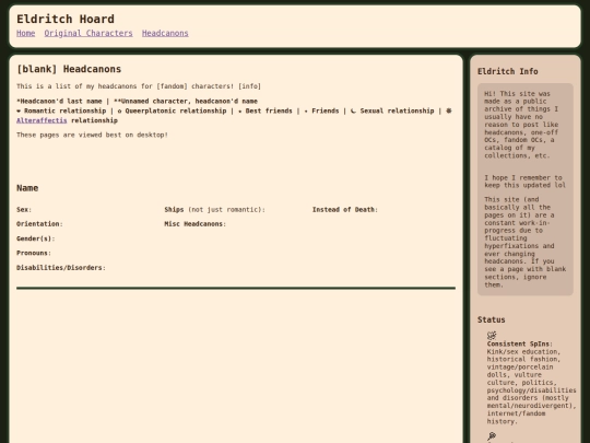 headcanons template screenshot