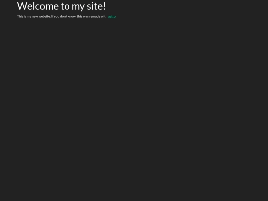 blog/welcome screenshot