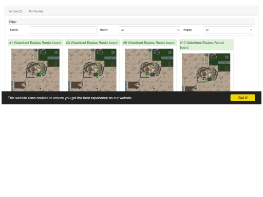 rentals screenshot