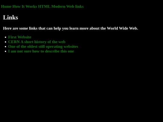 links screenshot