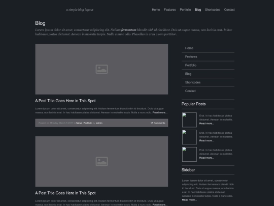 Blog screenshot