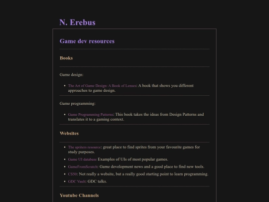 recommendations/game-dev screenshot