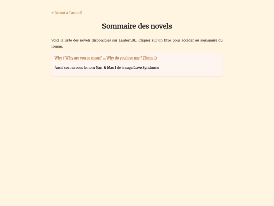 sommaire_novels screenshot