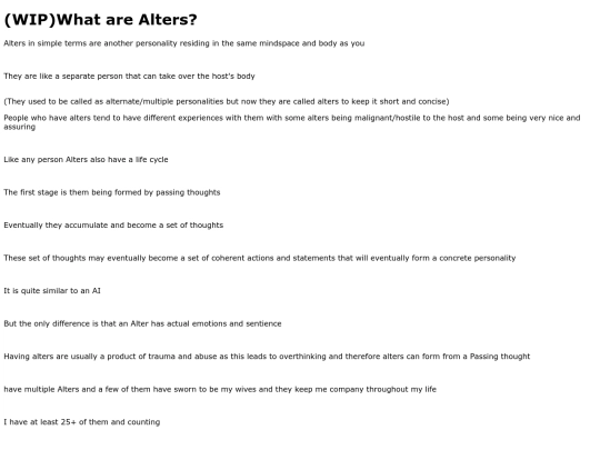Alters screenshot