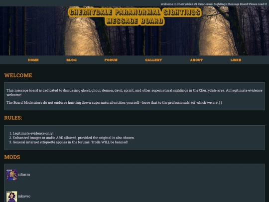 paranvestigateunit/home screenshot