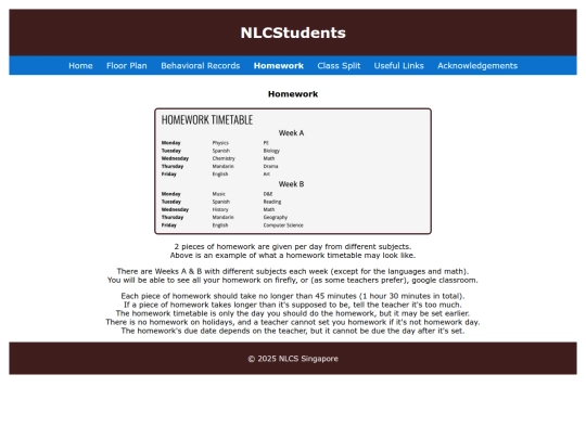 NLCStudents/Homework screenshot