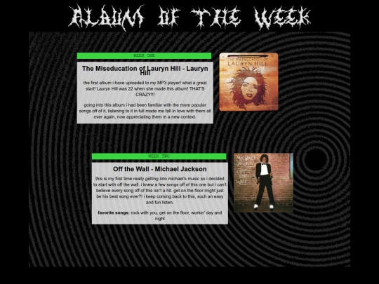 albumoftheweek screenshot