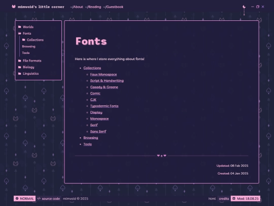 fonts screenshot