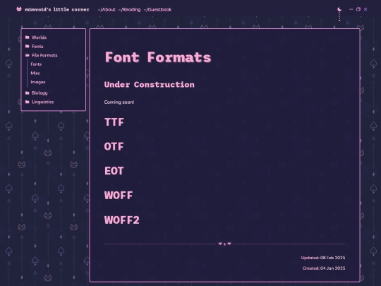 formats/fonts screenshot