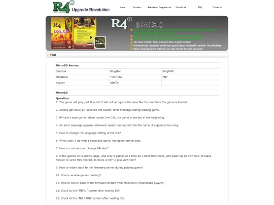 FAQ screenshot