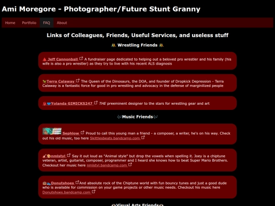 links screenshot