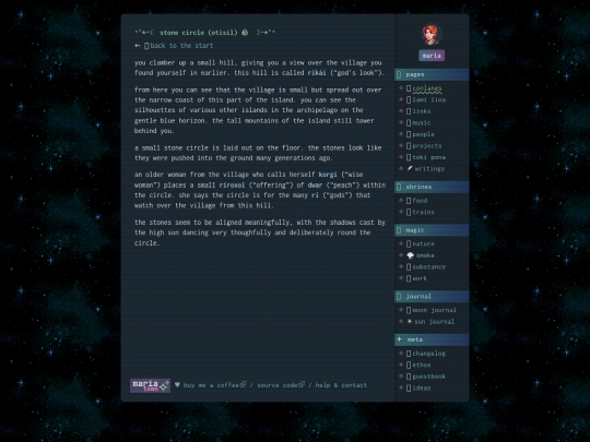 conlangs/otisil/stone-circle screenshot
