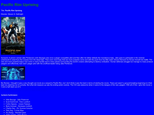 MovieReview screenshot