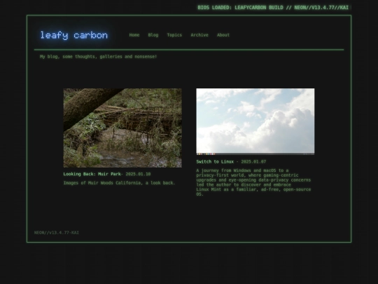 carbon&leaves screenshot