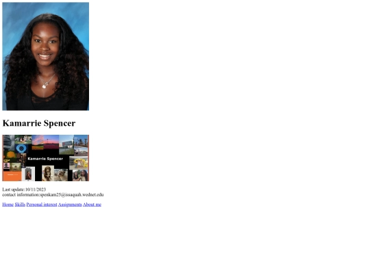 Work sample screenshot