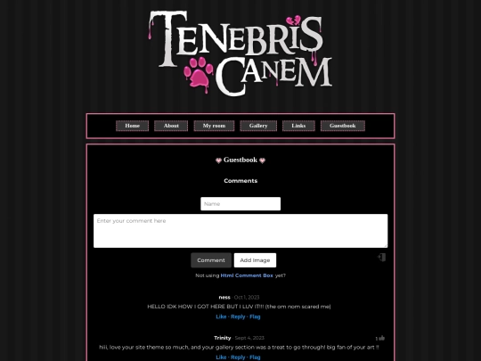 guestbook screenshot