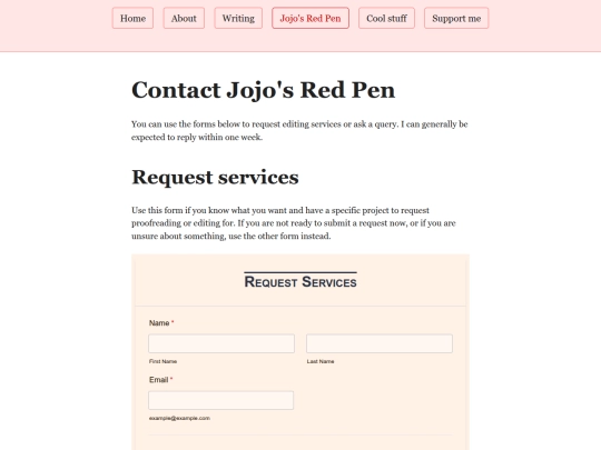 Editing/contact screenshot
