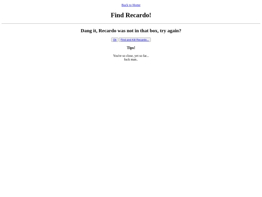 Find Recardo Files/FRRecardoNotFound screenshot