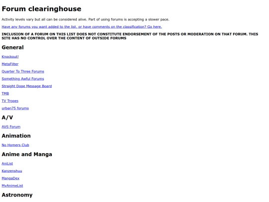 forums screenshot