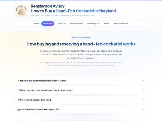 information screenshot