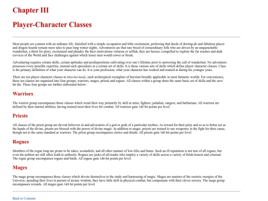 character_classes screenshot