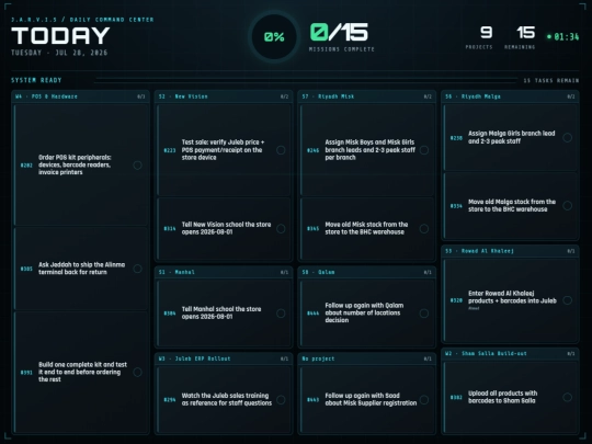 jarvis/today screenshot
