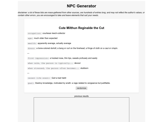 generators screenshot