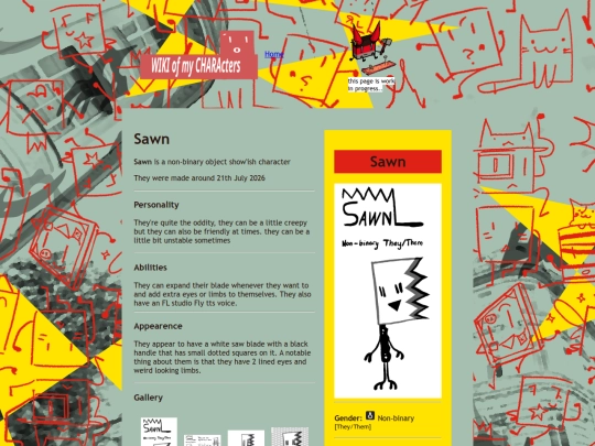 TheCharaWiki/sawnwikipage screenshot