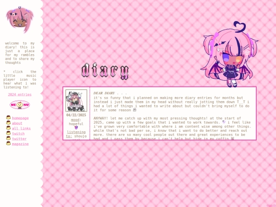diary screenshot