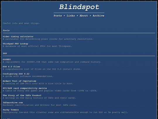 links screenshot
