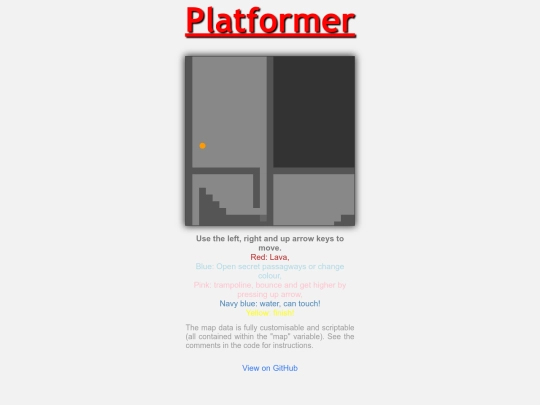 Platform game engine screenshot