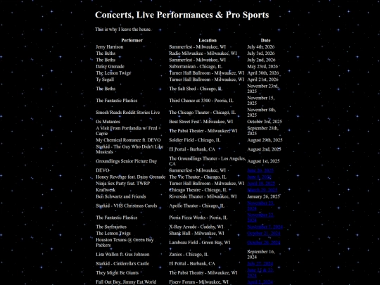 concerts screenshot