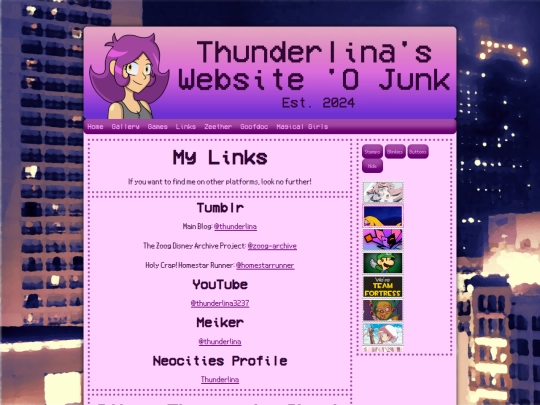 links screenshot
