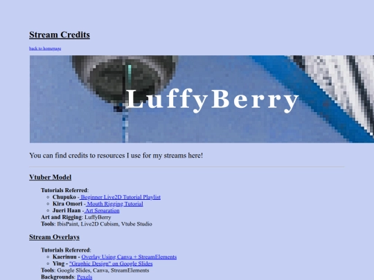 CREDITS screenshot