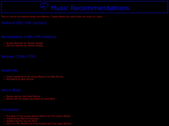 Music screenshot