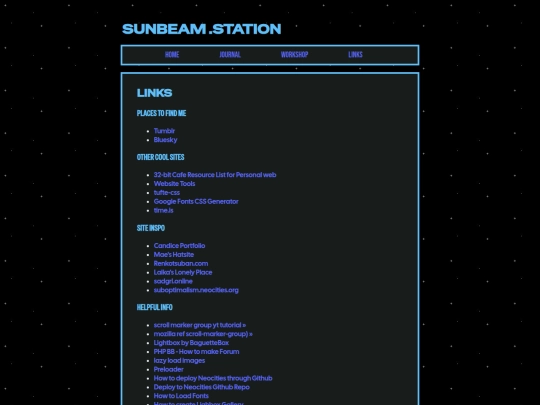 links screenshot