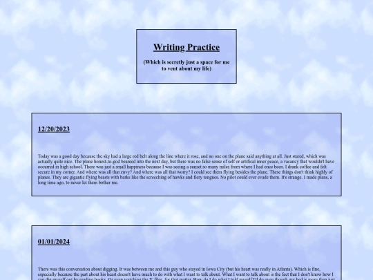 writing screenshot