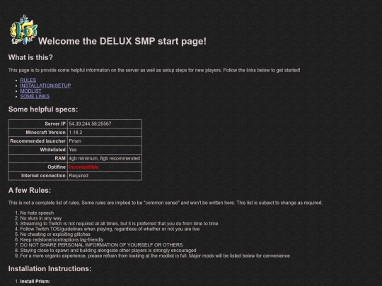 minecraft/smpguide screenshot