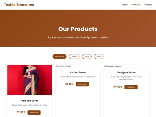 E Commerce Site/products screenshot